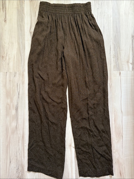 Carole Little Pants - Carole Little Brown with Cream Dot Wide-Leg Pants